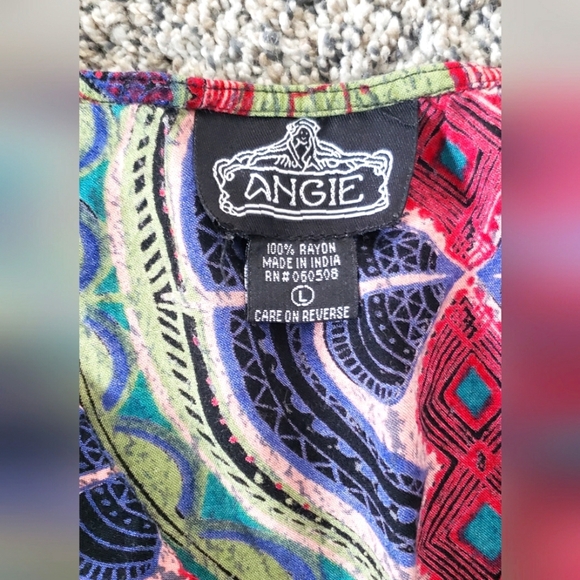 ANGIE | Hippie Bohemian Babydoll Tank Blouse - Picture 2 of 4